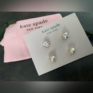 Kate Spade earrings set of two. Brand new never worn. “Rise and Shine”